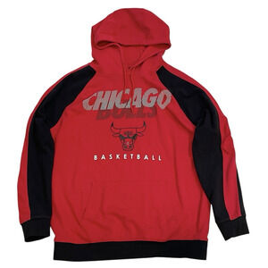 Chicago Bulls NBA Sweatshirt Hoodie Mens Size Large UNK Pullover Pocket
